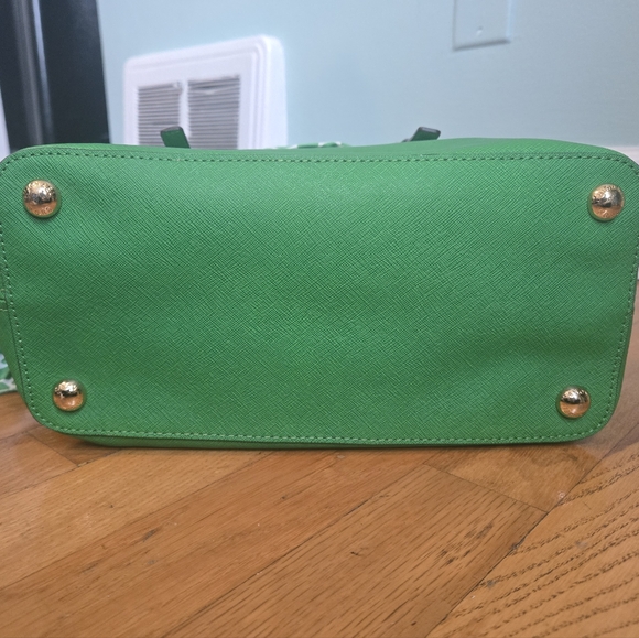Michael Kors Green Satchel with scarf accent - Picture 10 of 12